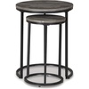 image:imageSignature Design by Ashley Gray Round Nesting Tables Set of 2Contemporary