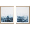 image:imageSignature Design by Ashley Holport Contemporary Abstract Framed Wall Art Set 2 Count Blue amp White