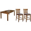 image:imageSignature Design by Ashley Ralene Traditional Dining Room Extension Table Medium Brown amp Ralene Traditional 26 Counter Height Faux Leather Seat Barstool 2 Count Brown