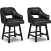 image:imageSignature Design by Ashley Swivel Counter Height Bar Stools Set of 2Black