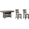 image:imageSignature Design by Ashley Tyler Creek Farmhouse 36 Counter Height Dining Table with Wine Rack Amost Black Tyler Creek Farmhouse 2438 Counter Height Upholstered Barstool Set of 2 Almost BlackAntique Black