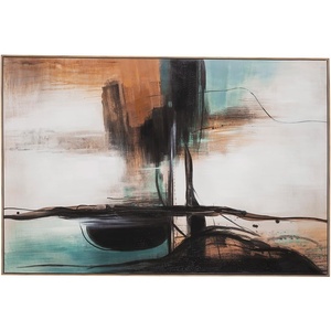 image:imageSignature Design by Ashley Brunonia Modern Framed Wall Art 47 x 71 Inches Green Orange amp Black
