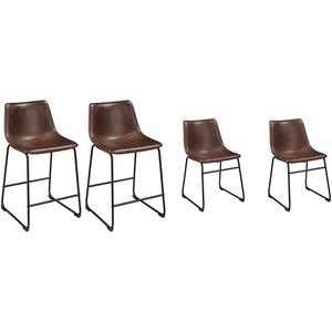 image:imageSignature Design by Ashley Centiar 24 Counter Height Modern Bucket Barstool Set of 2 Brown amp Mid Century Centiar Dining Bucket Chair Set of 2 Black and Brown