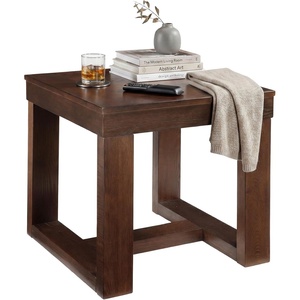 image:imageSignature Design by Ashley End Table Oversized Square Dark BrownDark Brown