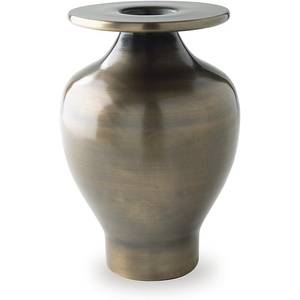 image:imageSignature Design by Ashley Fedorleigh Metal Jar Vase 15 in Antique Brass