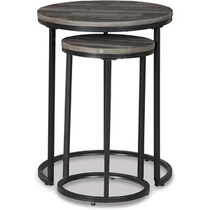 image:imageSignature Design by Ashley Gray Round Nesting Tables Set of 2Contemporary