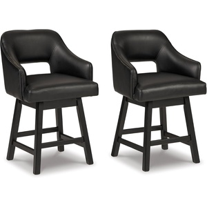 image:imageSignature Design by Ashley Swivel Counter Height Bar Stools Set of 2Black