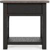 image:imageSignature Design by Ashley 1Piece Chairside End Table WhiteGrayBlack