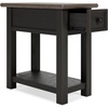 image:imageSignature Design by Ashley 1Piece Chairside End Table WhiteGrayBlack