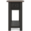 image:imageSignature Design by Ashley 1Piece Chairside End Table WhiteGrayBlack
