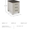 image:imageSignature Design by Ashley 1Piece Chairside End Table WhiteGrayDark Brown  Light Gray