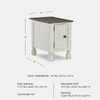 image:imageSignature Design by Ashley 1Piece Chairside End Table WhiteGrayGray  White
