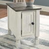 image:imageSignature Design by Ashley 1Piece Chairside End Table WhiteGrayGray  White