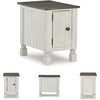 image:imageSignature Design by Ashley 1Piece Chairside End Table WhiteGrayGray  White