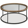 image:imageSignature Design by Ashley 1Piece Round Mango Wood Glass Coffee Table