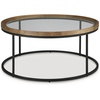 image:imageSignature Design by Ashley 1Piece Round Mango Wood Glass Coffee Table