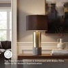 image:imageSignature Design by Ashley 25 in Ceramic Table Lamp Set of 2 TaupeGold
