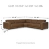 image:imageSignature Design by Ashley 6Piece Leather Power Reclining Sectional Sofa5Piece Sectional