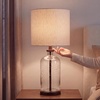 image:imageSignature Design by Ashley Bandile Seeded Glass Bedside Table Lamp BronzeBronze