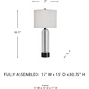 image:imageSignature Design by Ashley Bandile Seeded Glass Bedside Table Lamp BronzeClear  Black