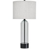 image:imageSignature Design by Ashley Bandile Seeded Glass Bedside Table Lamp BronzeClear  Black