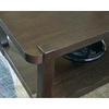 image:imageSignature Design by Ashley Breckington Contemporary Coffee Table with Lower Shelf and Casters Dark Brown