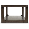 image:imageSignature Design by Ashley Breckington Contemporary Coffee Table with Lower Shelf and Casters Dark Brown