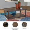 image:imageSignature Design by Ashley Breckington Contemporary Coffee Table with Lower Shelf and Casters Dark Brown