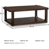 image:imageSignature Design by Ashley Breckington Contemporary Coffee Table with Lower Shelf and Casters Dark Brown