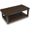 image:imageSignature Design by Ashley Breckington Contemporary Coffee Table with Lower Shelf and Casters Dark Brown