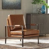 image:imageSignature Design by Ashley Brown Faux Leather Living Room Accent ChairPeacemaker Brown