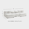 image:imageSignature Design by Ashley Cuddlesome 3Piece Modular Sectional White4Piece Sectional with Chaise