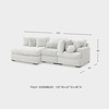 image:imageSignature Design by Ashley Cuddlesome 3Piece Modular Sectional WhiteLeft Hand 3Piece Sectional with Chaise