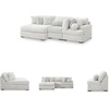 image:imageSignature Design by Ashley Cuddlesome 3Piece Modular Sectional WhiteLeft Hand 3Piece Sectional with Chaise