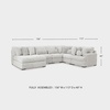 image:imageSignature Design by Ashley Cuddlesome 3Piece Modular Sectional WhiteLeft Hand 6Piece Sectional with Chaise