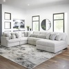 image:imageSignature Design by Ashley Cuddlesome 3Piece Modular Sectional WhiteRight Hand 6Piece Sectional with Chaise