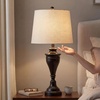 image:imageSignature Design by Ashley Deidra Metal Table Lamp Set of 2 BlackWhite