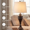 image:imageSignature Design by Ashley Deidra Metal Table Lamp Set of 2 BlackWhite