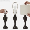 image:imageSignature Design by Ashley Deidra Metal Table Lamp Set of 2 BlackWhite