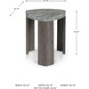 image:imageSignature Design by Ashley Faux Marble Triangle End Table Gray amp Brown2413 W x 2413 D x 2513 H