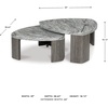 image:imageSignature Design by Ashley Faux Marble Triangle End Table Gray amp Brown39 W x 3863 D x 1813 H