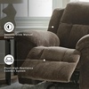image:imageSignature Design by Ashley Frohn Manual Rocker Recliner Chair GraphiteDark Brown