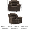 image:imageSignature Design by Ashley Frohn Manual Rocker Recliner Chair GraphiteDark Brown