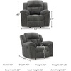 image:imageSignature Design by Ashley Frohn Manual Rocker Recliner Chair GraphiteGrey
