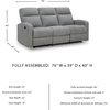 image:imageSignature Design by Ashley Frohn Manual Rocker Recliner Chair GraphiteSterling