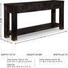 image:imageSignature Design by Ashley Gavelston Sofa Table Couch Table with Drawers amp Shelf HandFinished Wood Console for Living Room or Entryway Weathered BlackBlack