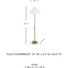 image:imageSignature Design by Ashley Gold Floor Lamp with Pull Chain for Living Room