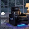 image:imageSignature Design by Ashley Leather Power Recliner Chair Zero GravityBlack