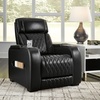 image:imageSignature Design by Ashley Leather Power Recliner Chair Zero GravityBlack