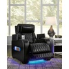 image:imageSignature Design by Ashley Leather Power Recliner Chair Zero GravityBlack